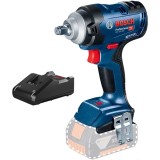 Bosch GDS 18V-400 + GAL 18V-40 - Masina de insurubat cu impact fara acumulatori Li-Ion 18 V - Ah patrat 1/2 inch 400 Nm M10-M20 + Incarcator acumulato
