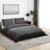 Set cu husă de pilotă, gri &icirc;nchis, 260x220 cm, bumbac