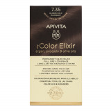 Cumpara ieftin Vopsea de par My Color Elixir, Blonde Gold Mahogany N7.35, 155 ml, Apivita