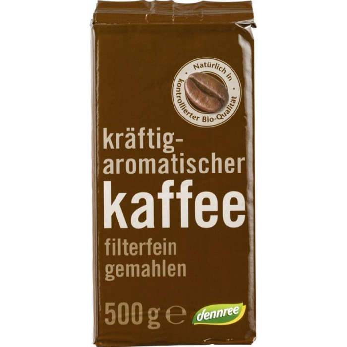 Cafea Prajita Macinata Bio 500 grame Dennree