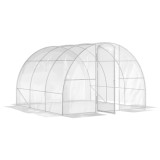 Outsunny Seră de grădină tunel 3 x 3 x 2 m 9 m&sup2; cu ușă cu balamale folie PE 150 g/m&sup2; pentru Legume Plante Flori | Aosom Romania