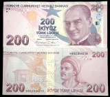 TURCIA 200 LIRE 2009 ( 2024 ) prefix H , UNC [1] P- 227g , necirculata