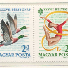 Ungaria 1964 Mi 2053/56 A strip MNH - Ziua timbrului; Expozitia de timbre IMEX