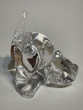 Pisica FIGURINA din CRISTAL de plumb norvegian HADELAND, lucrata manual