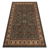 Covor de l&acirc;nă KASHQAI 4362 410 ornament verde / bej, 67x130 cm