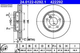 ATE 24.0122-0292.1 Disc frana