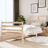 Cadru de pat single, 90x190 cm, lemn masiv