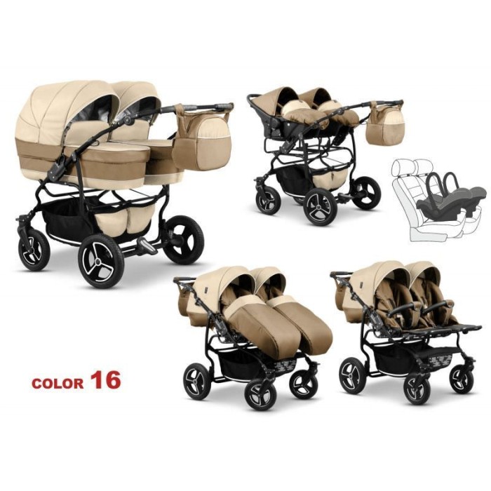 Carucior gemeni 3 in 1 Mikado Twin T-16 Carucior gemeni 3 in 1 Mikado Twin T-16
