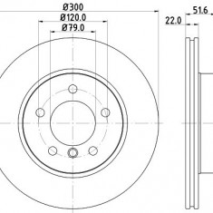 Disc frana BMW Seria 3 Compact (E46) (2001 - 2005) KRIEGER 0950004115