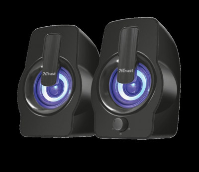 Boxe stereo trust gemi rgb 2.0 speaker set - black specifications general type of speaker foto