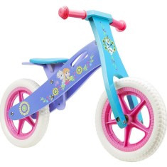 Bicicleta Pegas fara pedale din lemn Seven-Frozen, Mov/Albastru