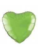 Balon Folie Metalizat Inima Verde Deschis - 45 cm