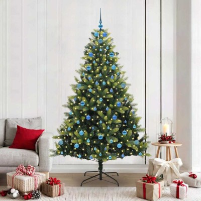 vidaXL Pom de Crăciun artificial cu ramuri pliante 300 LED-uri 210 cm 3396007 foto