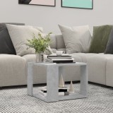 Gossi masa de cafea, gri beton, 40x40x30 cm, lemn compozit