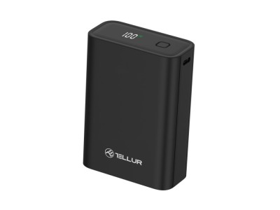 Baterie externa Tellur Compact Pro PD702 20000mAh QC3.0 22.5W + PD20W, LCD display, negru foto