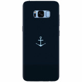 Husa silicon pentru Samsung S8, Blue Navy Anchor Illustration Flat