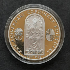 Moneda de argint - 10 Diners "Silver Jubilee" 1996, Andorra - A 3442