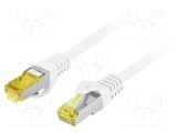 Patch cord LANBERG RJ45 S/FTP Cat 6a LSZH 15m alb