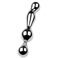 Dildo Metalic Sexy Curves, Argintiu, 17 cm, Passion Labs