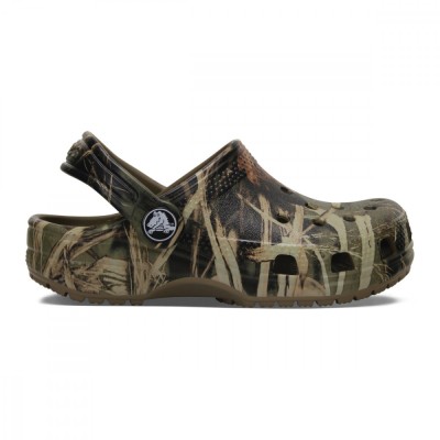 Saboti Crocs Classic Realtree Clog Kids Maro - Khaki foto