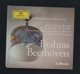 Cd audio original Anne Sophie Mutter / Yo Yo Ma / Herbert von Karajan Brams Beethoven