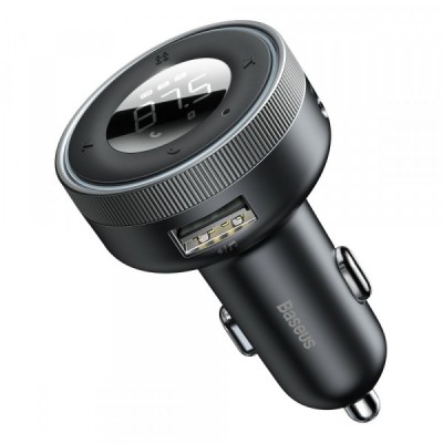 Modulator FM Bluetooth Baseus Enjoy, Mp3 Player, 2 x USB, Negru CCLH-01 foto