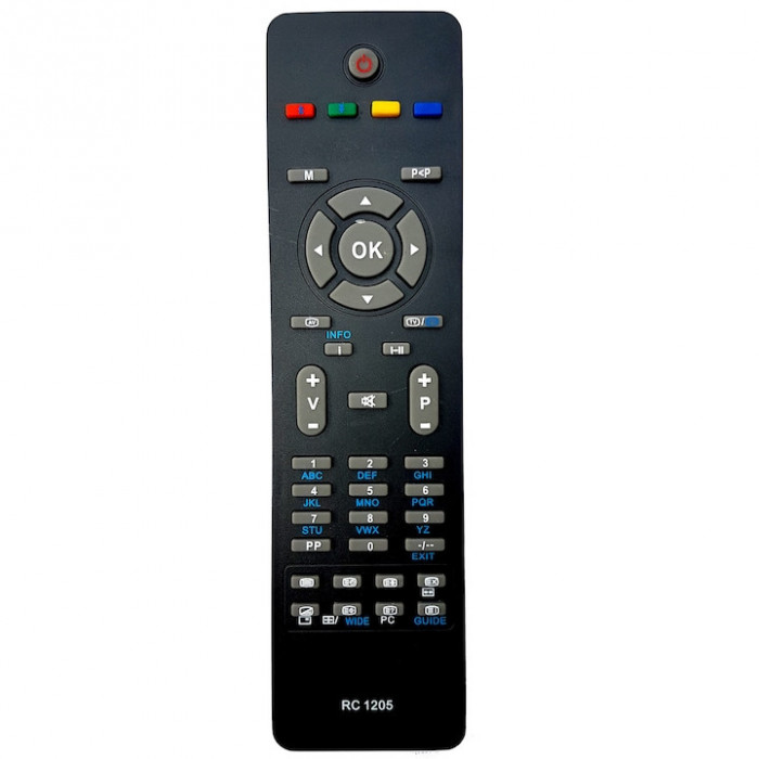 Telecomanda pentru LCD/TV Hyundai RC-1205, neagra cu functiile telecomenzii originale