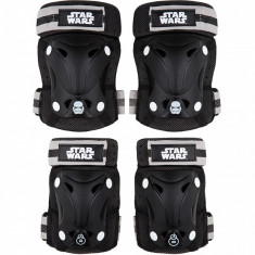 Set protectie cotiere/genunchiere Skate Star Wars Seven, inchidere Velcro, Negru foto