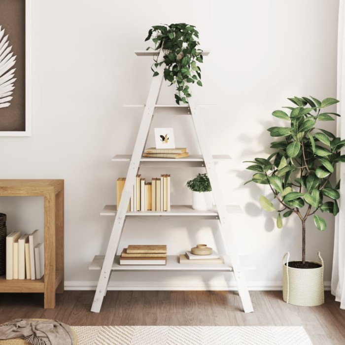 vidaXL Raft cu 5 niveluri &icirc;n formă de A 110x40x180,5 cm lemn masiv pin