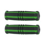 Set 2 mansoane bicicleta din burete Rival Store, negru/verde, 130mm