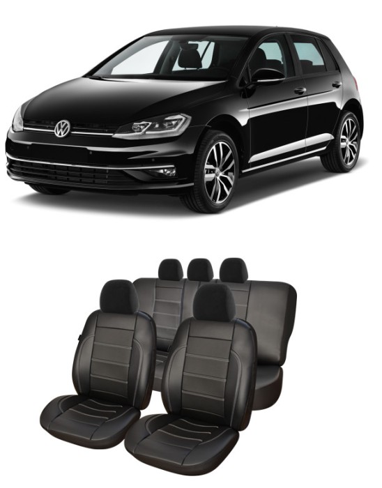 Set huse scaune Piele perforata dedicate Volkswagen Golf VII (2013-2019)