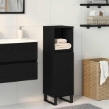 Dulap de baie, stejar negru, 30x30x190 cm, lemn prelucrat