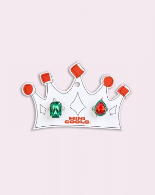 Inele Rainbow, rosu si verde foto