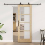Ușă glisantă cu set de feronerie &#039;ORKDAL&#039;Lemn solid &amp; Sticlă