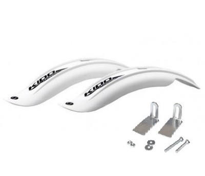 Set 2 aparatori roti biciclete, Simpla KIDO SDL 16&amp;quot;, culoare alb Cod:B367 foto