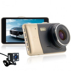 Resigilat! Camera auto Dubla DVR iUni Dash 401, Full HD, 4 Inch, 170 grade foto