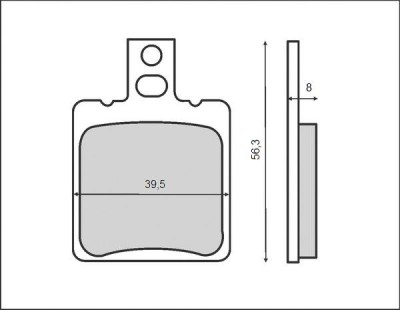 Set placute frana FT3067 - Aprilia Leonardo - Beta Eikon - Malaguti Ciak - F18 Warrior 125-150cc foto