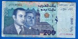 (1) BANCNOTA MAROC - 200 DIRHAMS 2002 (AH1423), VALOARE NOMINALA MAI MARE