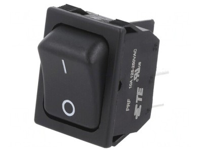 Rocker Switch DPST ON-OFF 10A 250V Black foto