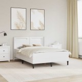 vidaXL Cadru de pat cu saltea Alb 120 x 200 cm Piele artificială 3414908