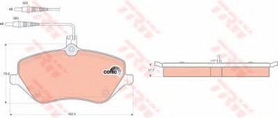Set placute frana,frana disc PEUGEOT 407 (6D) (2004 - 2016) TRW GDB1595 foto