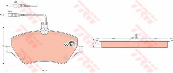 Set placute frana,frana disc PEUGEOT 407 (6D) (2004 - 2016) TRW GDB1595