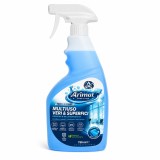 Solutie pentru geamuri si multisuprafete Arimat, 750 ml, efect rapid fara urme, flacon cu pulverizator