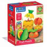 Puzzle cu forme de asamblat, Clementoni, Fructe