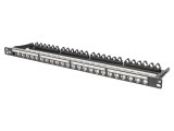 Patch Panel Keystone 24 porturi 19" negru - DIGITUS