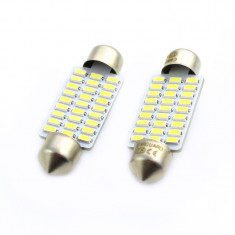 Set 2 becuri LED pentru plafoniera/numar inmatriculare Carguard, 1.5 W, 12 V, 189 lm, tip SMD, 39 mm, Alb xenon foto