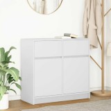 VidaXL Bufetă cu sertar alb 80x34x76 cm lemn prelucrat