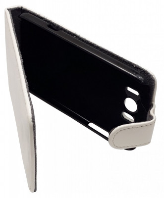 Husa flip vertical Forcell alba pentru HTC Sensation XL foto