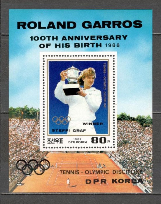 Coreea de Nord.1987 Tenis-Bl. SC.122