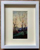 Toader Schipor Tablou Peisaj la Apus, Pictura &icirc;n ulei, inramat 23x28cm